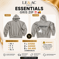 ESSENTIALS Gris Zip