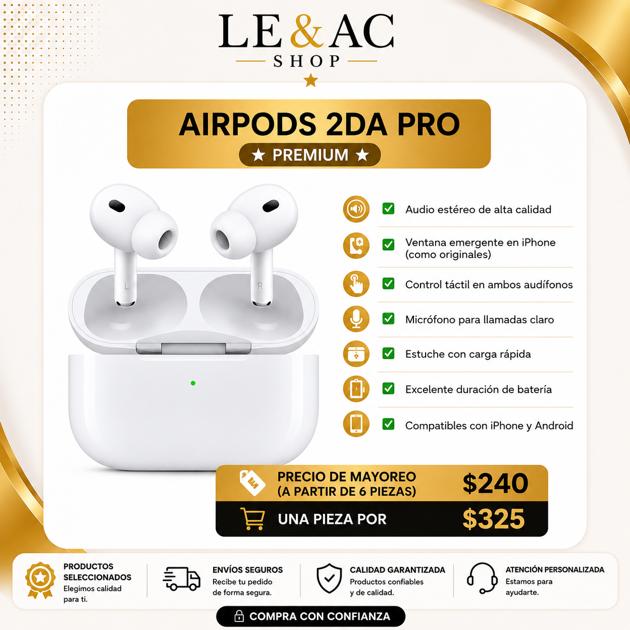 AirPods 2da Pro Premium